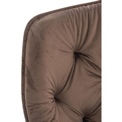 Chaise Tanna en velours marron