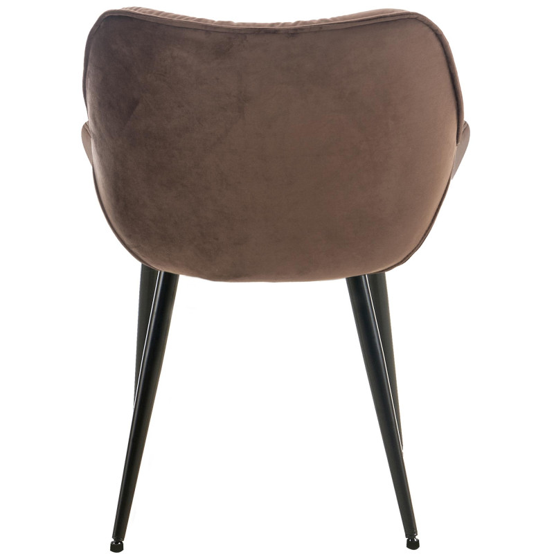 Chaise Tanna en velours marron