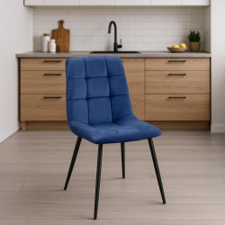 Chaise de salle à manger Antibes bleue