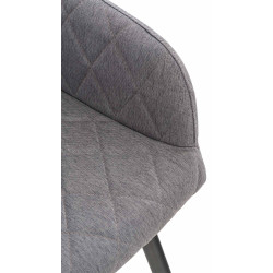 Chaise de salle à manger Shila en tissu gris