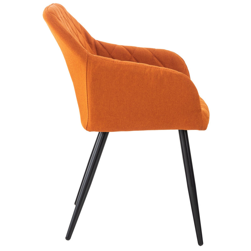 Chaise de salle à manger Shila en tissu orange
