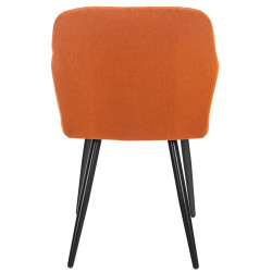 Chaise de salle à manger Shila en tissu orange