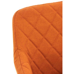 Chaise de salle à manger Shila en tissu orange