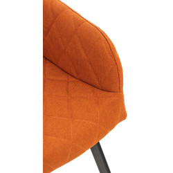 Chaise de salle à manger Shila en tissu orange