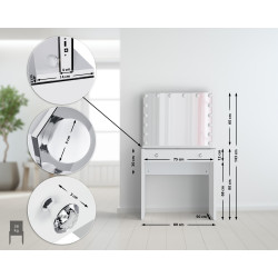 Coiffeuse blanche Mereta