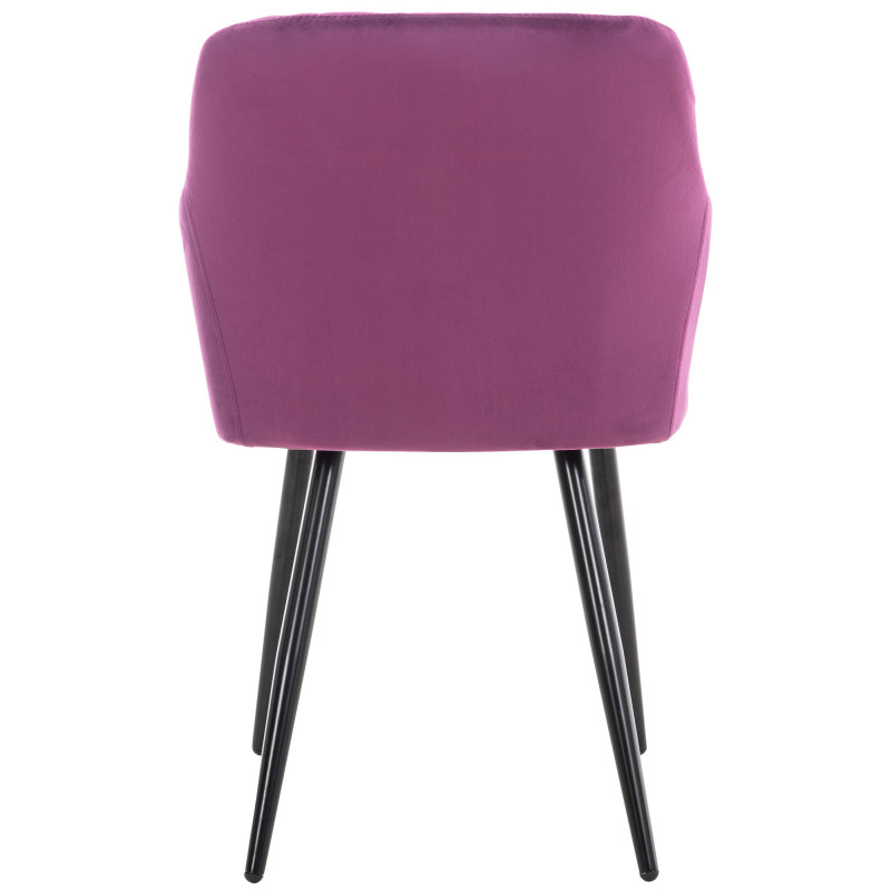 Chaise de salle à manger Shila en velours violet