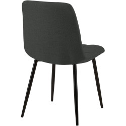 Chaise de salle à manger Tilde en tissu gris foncé