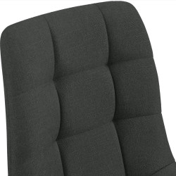Chaise de salle à manger Tilde en tissu gris foncé