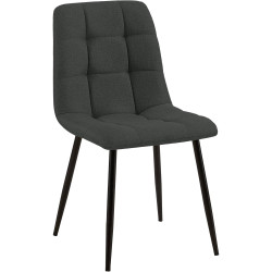 Chaise de salle à manger Tilde en tissu gris foncé