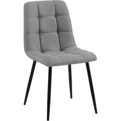 Chaise de salle à manger Tilde en tissu gris