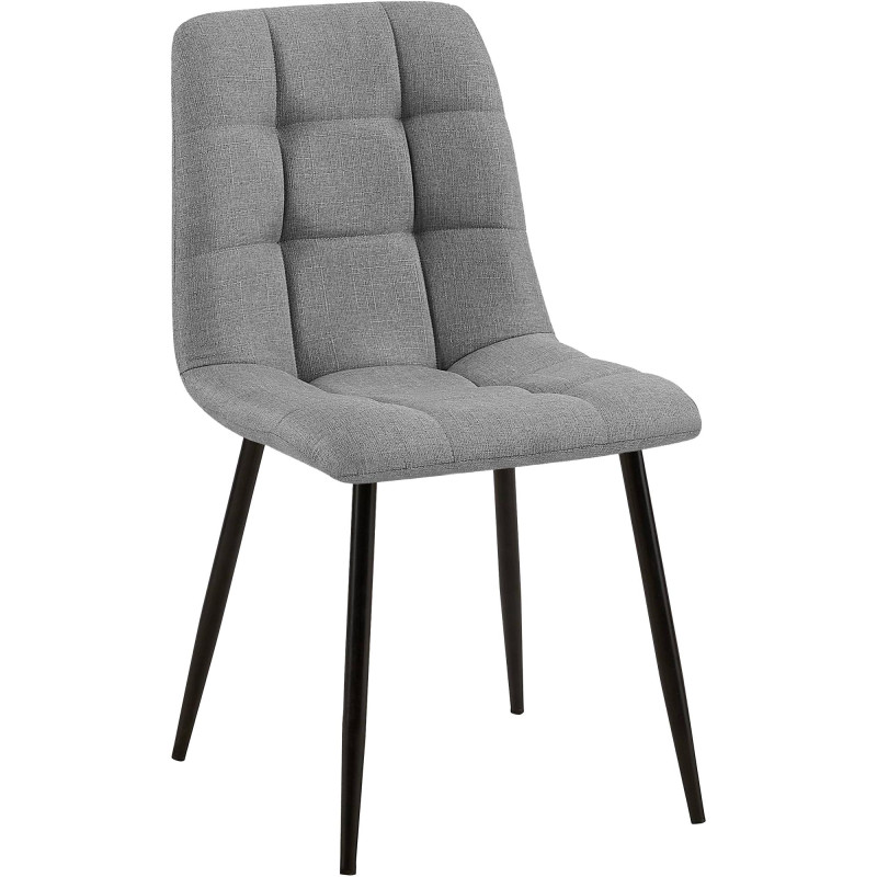 Chaise de salle à manger Tilde en tissu gris