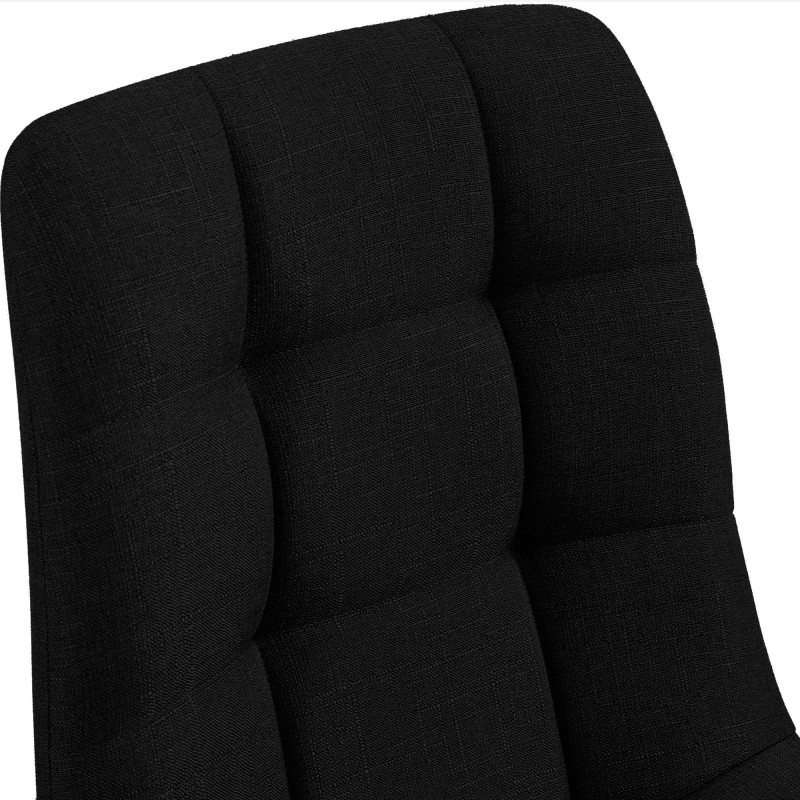 Chaise de salle à manger Tilde en tissu noir