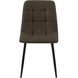 Chaise de salle à manger Tilde en tissu marron