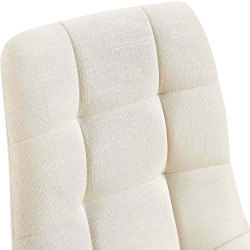 Chaise de salle à manger Tilde en tissu crème