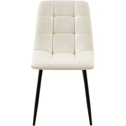 Chaise de salle à manger Tilde en tissu crème