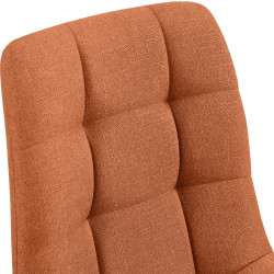 Chaise de salle à manger Tilde en tissu orange