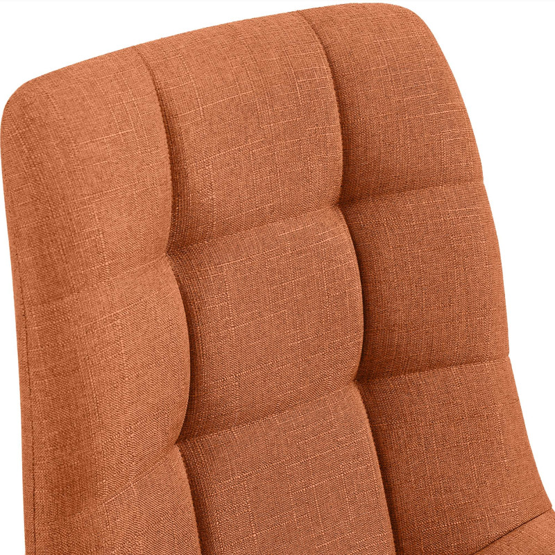 Chaise de salle à manger Tilde en tissu orange