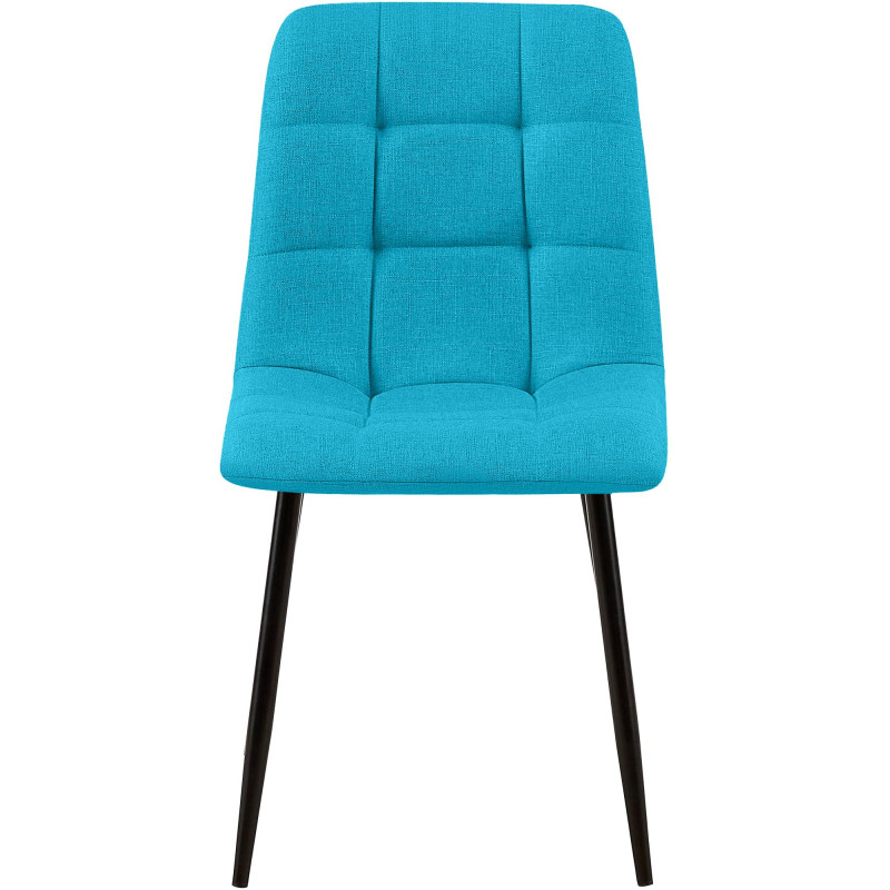 Chaise de salle à manger Tilde en tissu turquoise