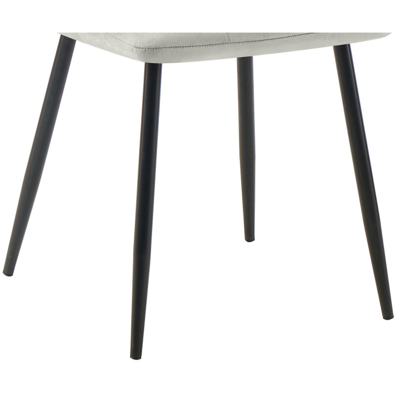 Chaise de salle à manger Tilde en velours gris