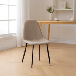 Chaise de salle à manger Napier en tissu crème