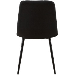 Chaise Dijon en tissu noir
