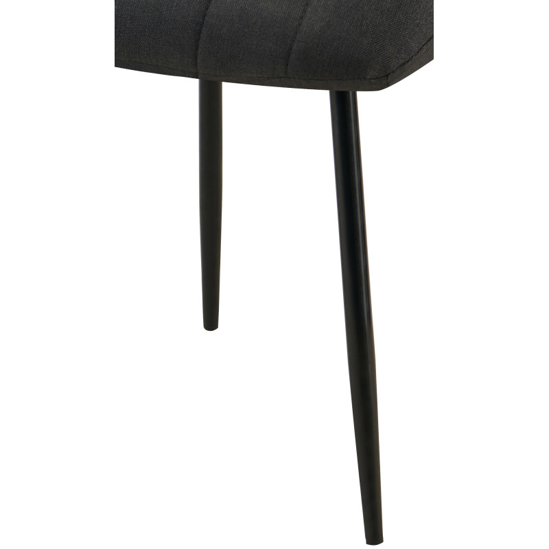 Chaise Dijon en tissu noir