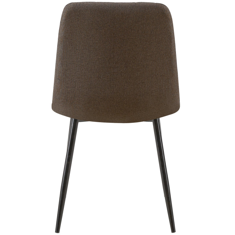 Chaise Dijon en tissu marron