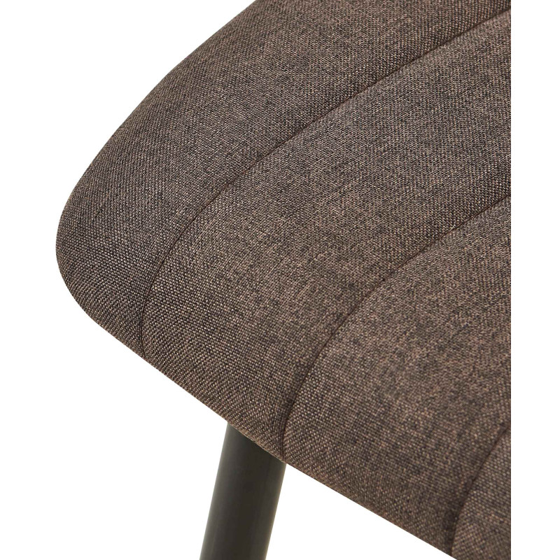 Chaise Dijon en tissu marron