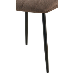 Chaise Dijon en tissu marron