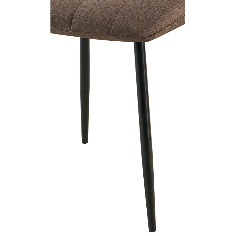 Chaise Dijon en tissu marron