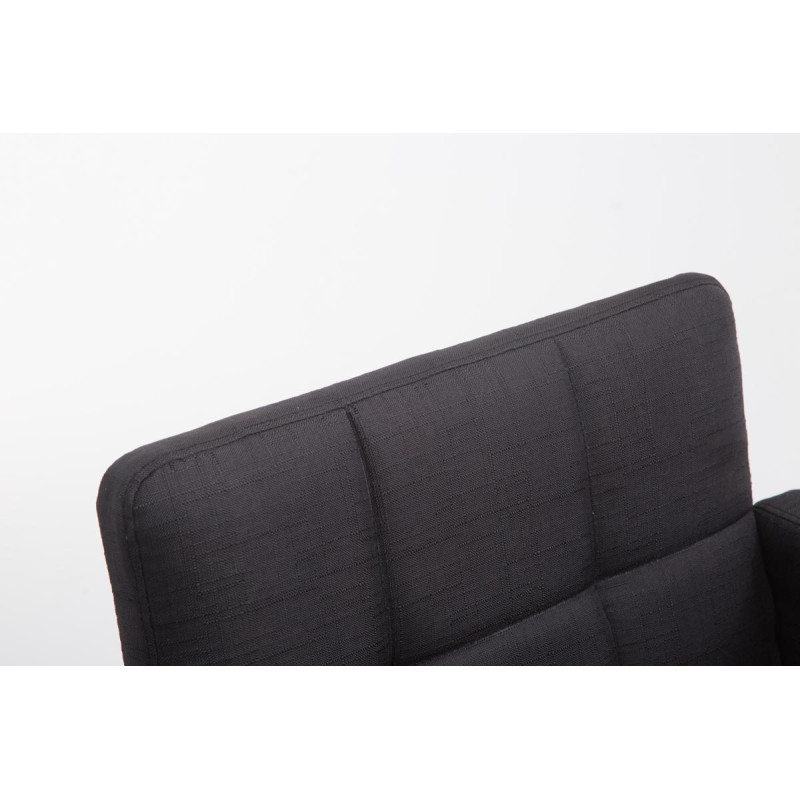 Tabouret de bar Los Angeles tissu C noir