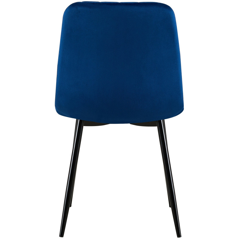 Chaise en velours Dijon bleu