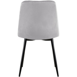 Chaise Dijon en velours gris