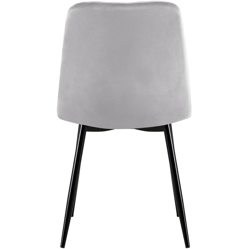 Chaise Dijon en velours gris