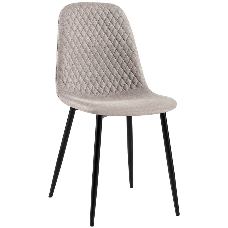Chaise Giverny en tissu gris