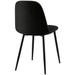 Chaise Giverny en tissu noir