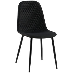 Chaise Giverny en tissu noir