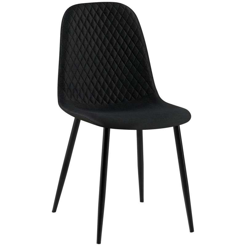 Chaise Giverny en tissu noir