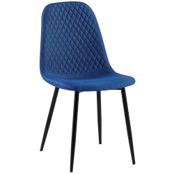 Chaise Giverny en tissu bleu