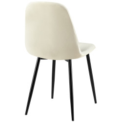 Chaise Giverny en tissu crème