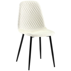 Chaise Giverny en tissu crème