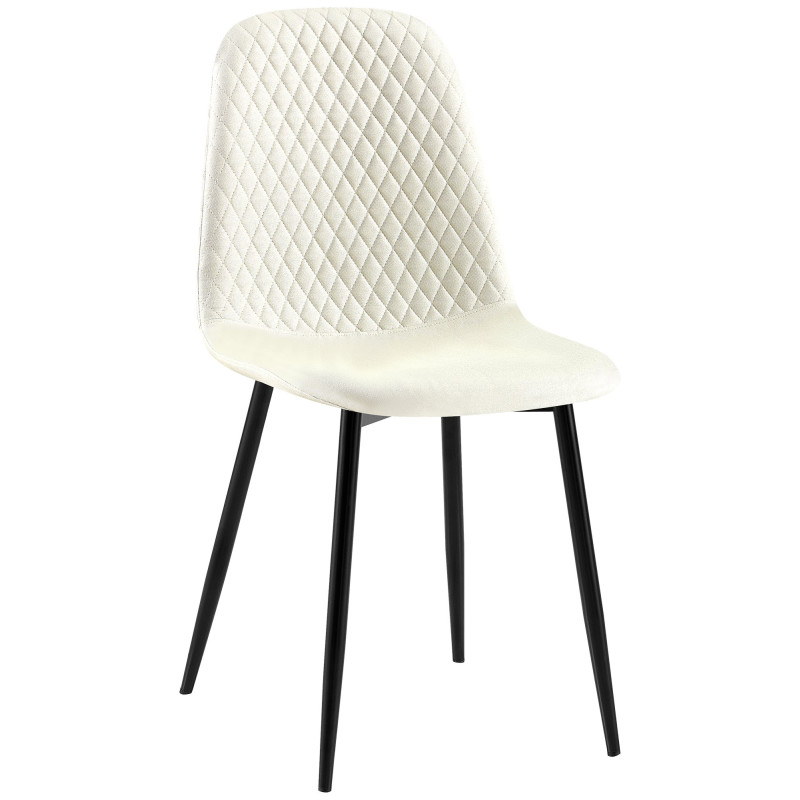 Chaise Giverny en tissu crème