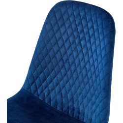 Chaise Giverny en velours bleu