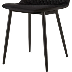 Chaise Giverny en velours noir