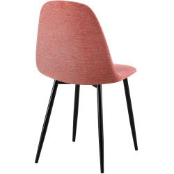 Chaise de salle à manger Napier en tissu orange