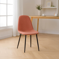 Chaise de salle à manger Napier en tissu orange