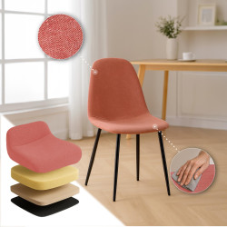 Chaise de salle à manger Napier en tissu orange