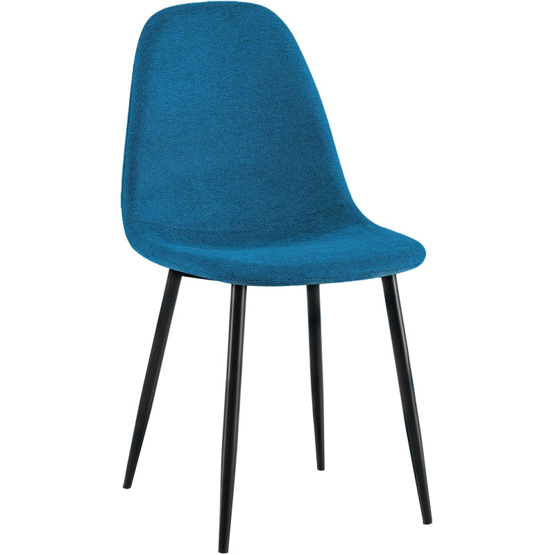 Chaise de salle à manger en tissu Napier bleu