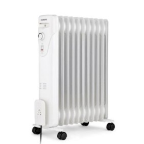 Radiateur Èlectrique bain d'huile 2500W OCEANIC - 3 puissances - 11 ÈlÈments - Blanc - Mobile