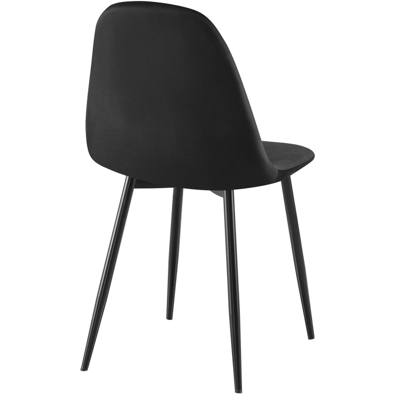 Chaise de salle à manger Napier en velours noir